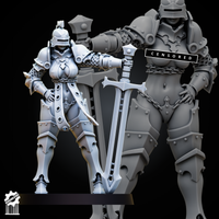 Sexy female Knight – Colossal Sword + NSFW - resin bit - Sharkass