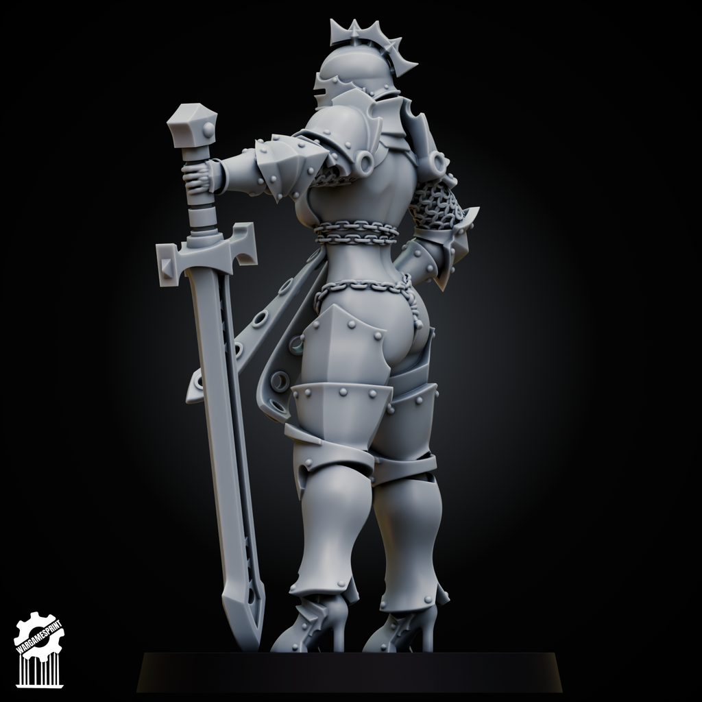 Sexy female Knight – Colossal Sword + NSFW - resin bit - Sharkass