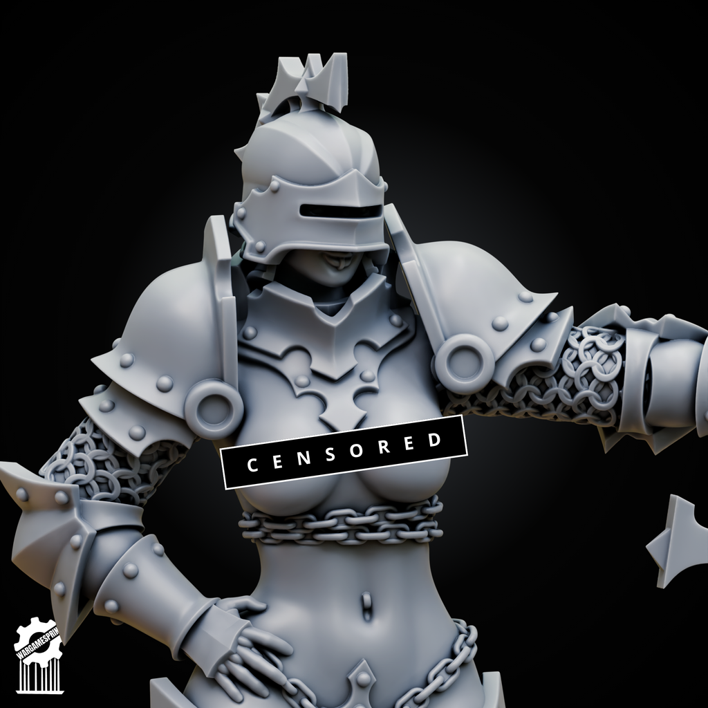 Sexy female Knight – Colossal Sword + NSFW - resin bit - Sharkass