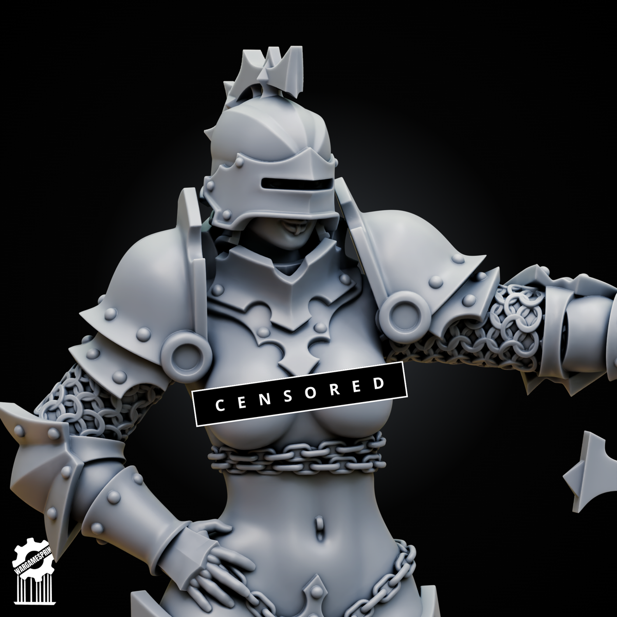 Sexy female Knight – Colossal Sword + NSFW - resin bit - Sharkass