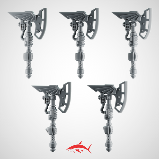 SET 2 - Shadowguard Axes With Ornaments Greytide - Bits Ultra HD 14K