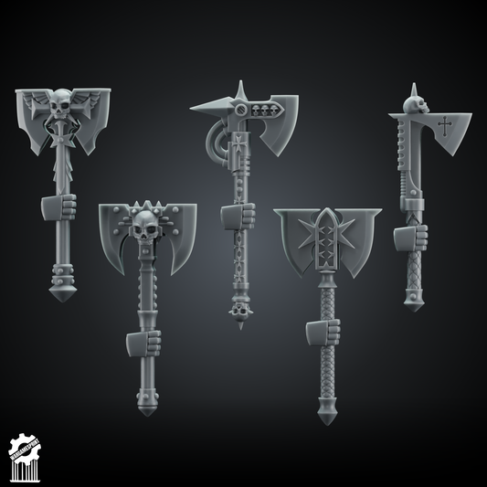 Crusader Axe Kit Set 3 – Heroic 32mm Scale [Supported]