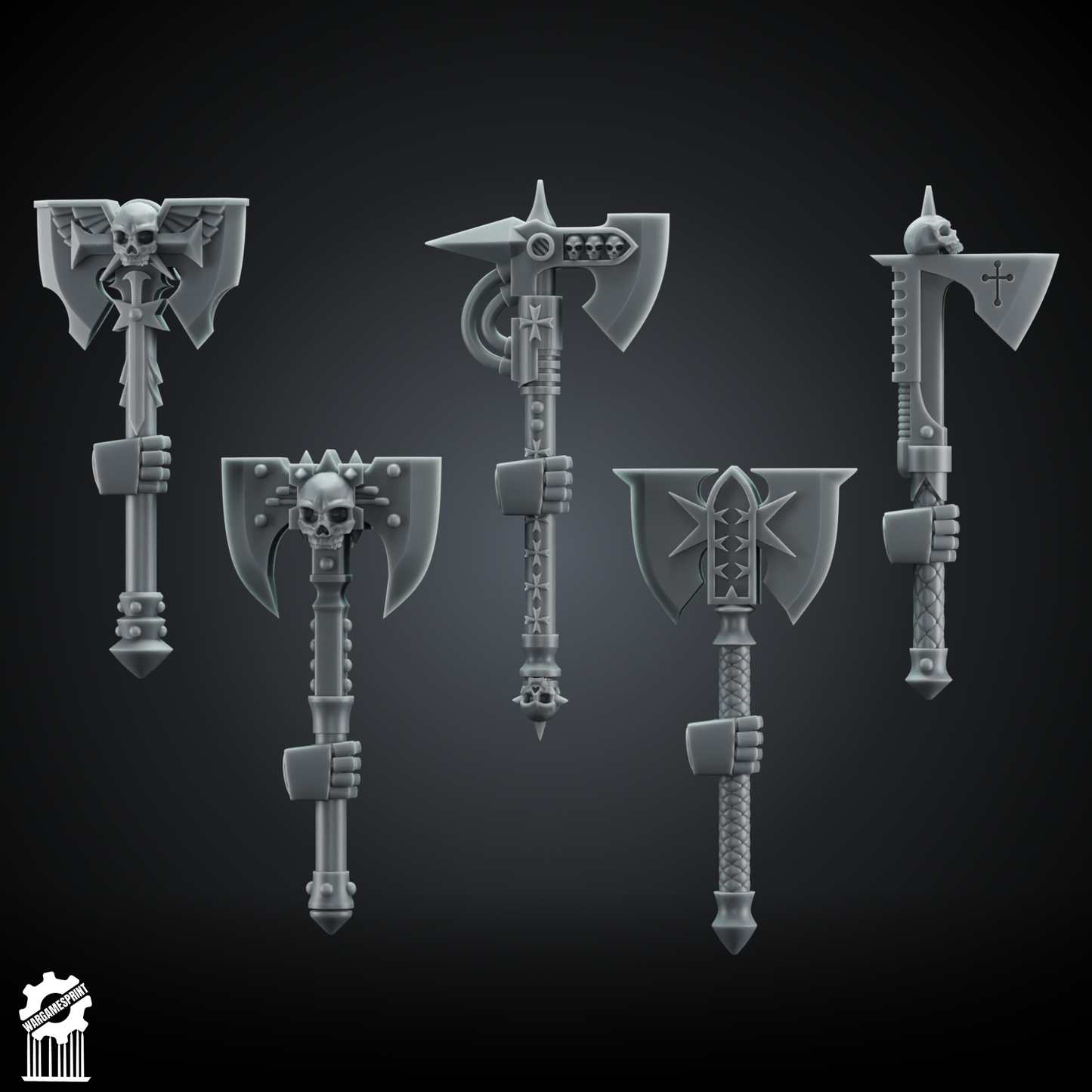 20x BUNDLE Crusader Axe Kit – Heroic 32mm Scale [Supported]