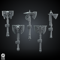 20x BUNDLE Crusader Axe Kit – Heroic 32mm Scale - resin bit - Sharkass