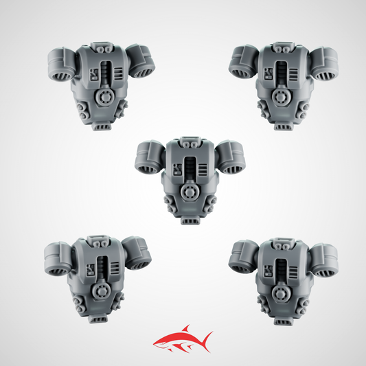 Set 2 - Backpack Generic With Cylindrical Shape Greytide - Bits Ultra HD 14K