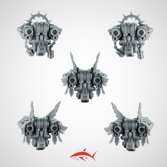 Set 5 - Backpack Fallen Angel With Wings And Halos - Bits Ultra HD 14K