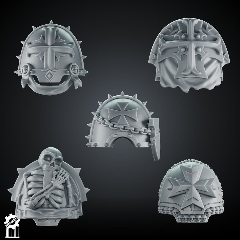 Big shoulder pad space crusader SET2 - SUPPORTED - resin bit - Sharkass