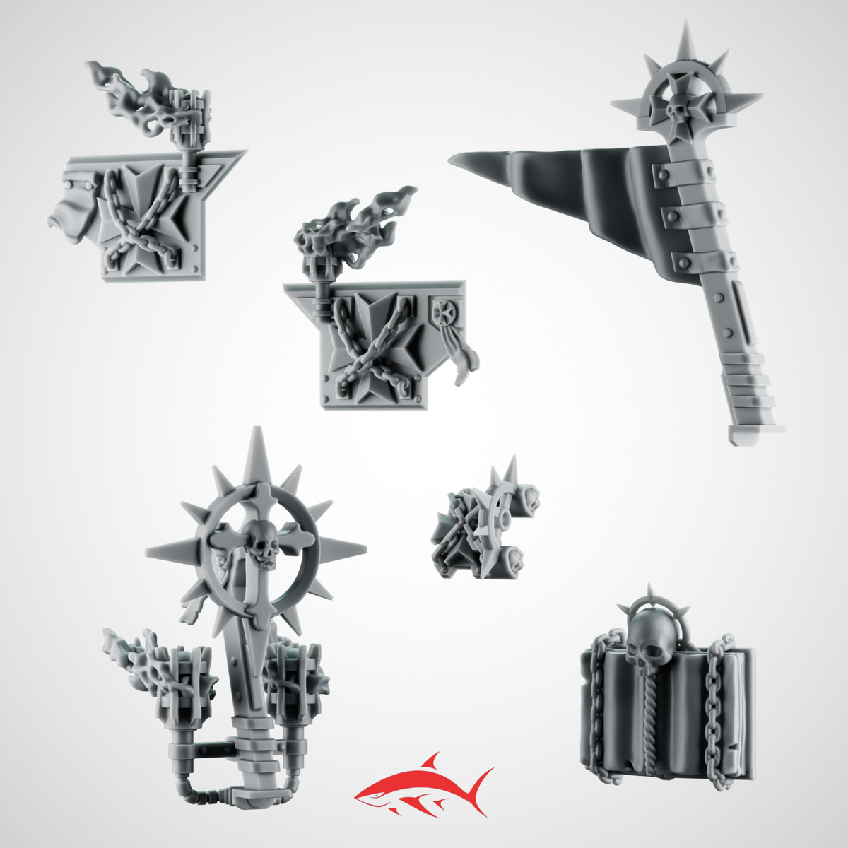 Bike Kit Greytide Black Crusader - resin bit - Sharkass
