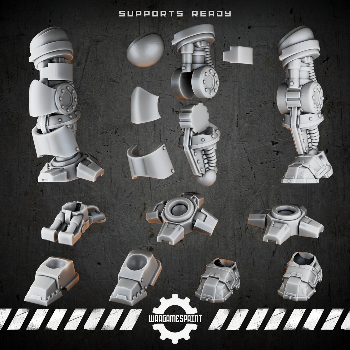 Bionic Legions Mechanical Legs STL render