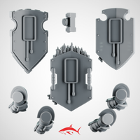 Shield Heavy Guard Black Crusader - Right - resin bit - Sharkass