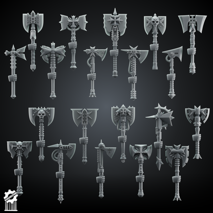 20x BUNDLE Crusader Axe Kit – Heroic 32mm Scale [Supported]
