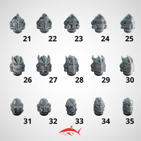 Bundle Heads Fire Lizard - 2 - resin bit - Sharkass