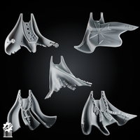 Crusader Cloak Set – 5 Knightly Capes + Heroic 32mm Scale - resin bit - Sharkass