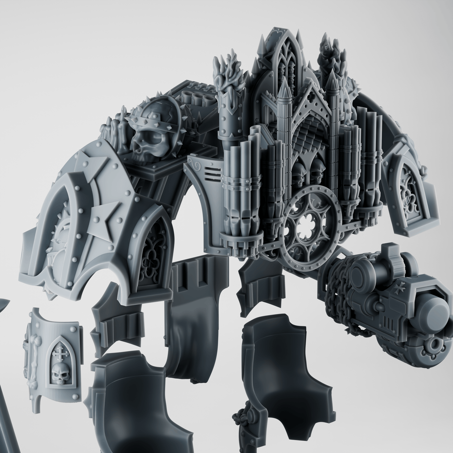 Mecha Black Crusader – 3D Printed Upgrade Kit (32mm Scale)