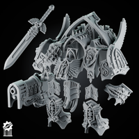 Crusader Sarcophagus Walker – Heavy War Machine Kit – Heroic 32mm Scale - resin bit - Sharkass
