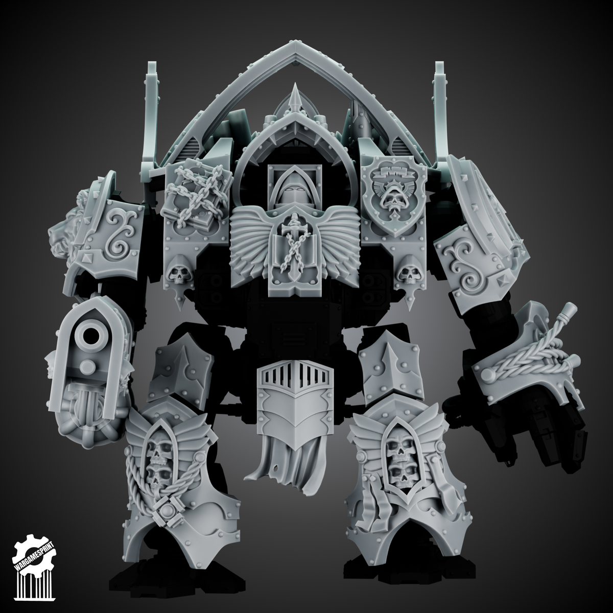 Crusader Sarcophagus Walker – Heavy War Machine Kit – Heroic 32mm Scale - resin bit - Sharkass