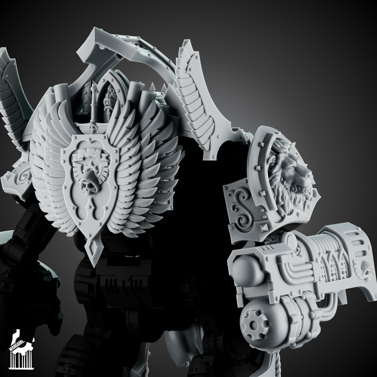 Crusader Sarcophagus Walker – Heavy War Machine Kit – Heroic 32mm Scale - resin bit - Sharkass