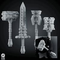 Dread Melee Weapons – Mace, Hammer, Axe & Sword - resin bit - Sharkass