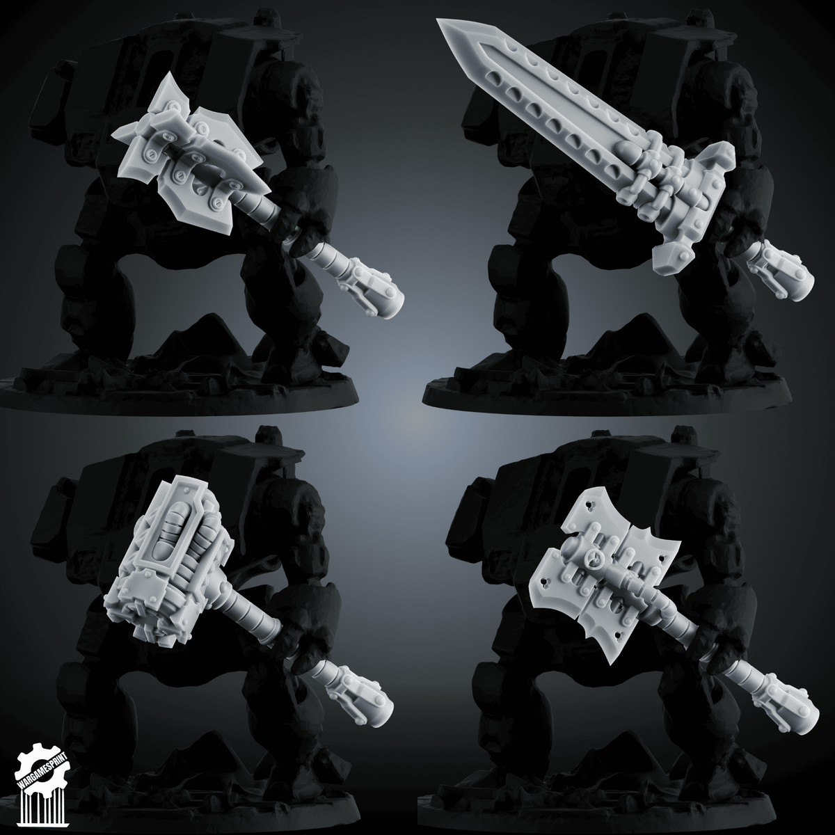 Dread Melee Weapons – Mace, Hammer, Axe & Sword - resin bit - Sharkass