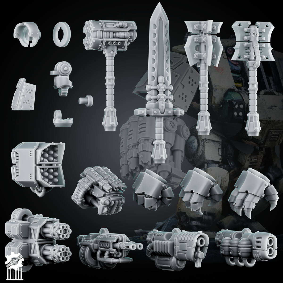 Complete Dread Weapon Bundle – Melee, Heavy Fists, Claws & Ranged Options - resin bit - Sharkass