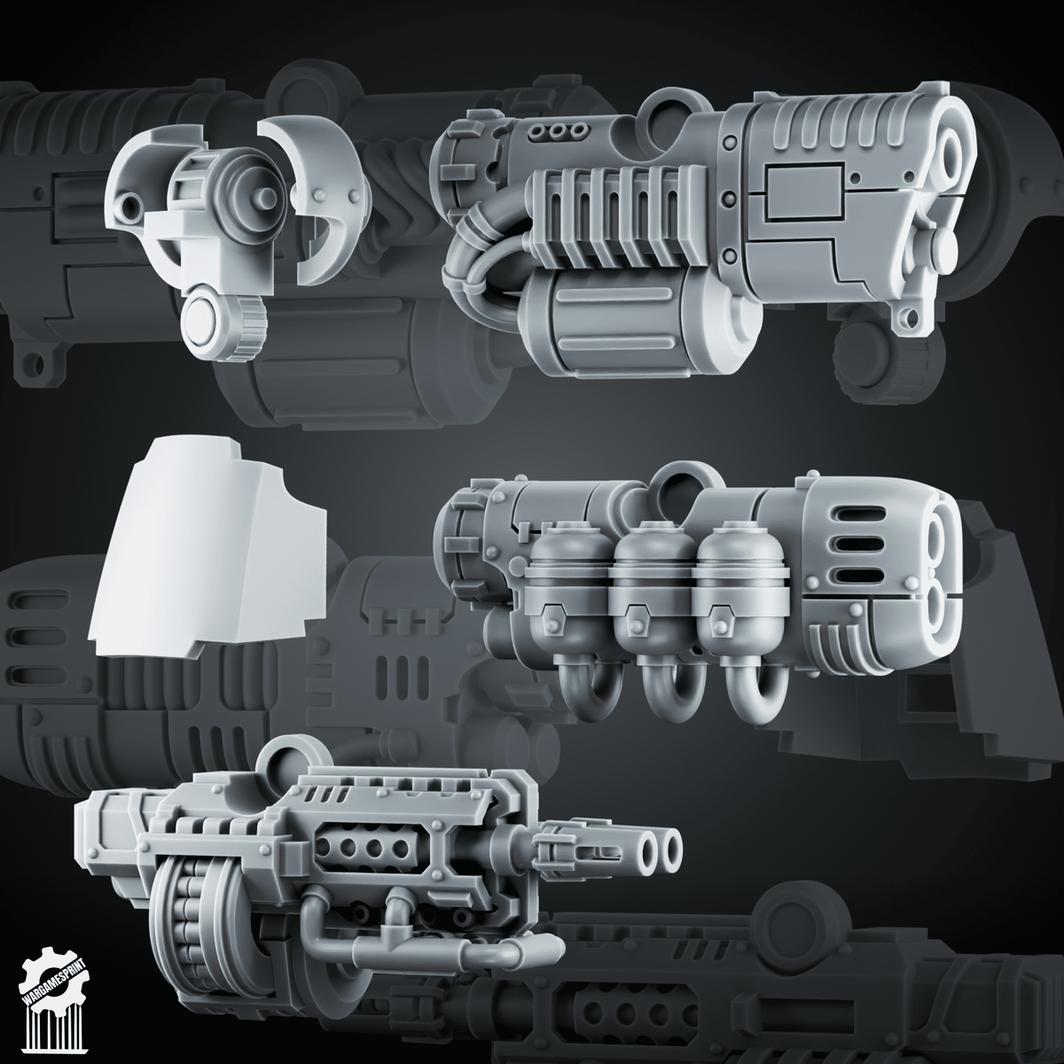 Ranged Weapons for Dread With extension for adaptation - resin bit - Sharkass