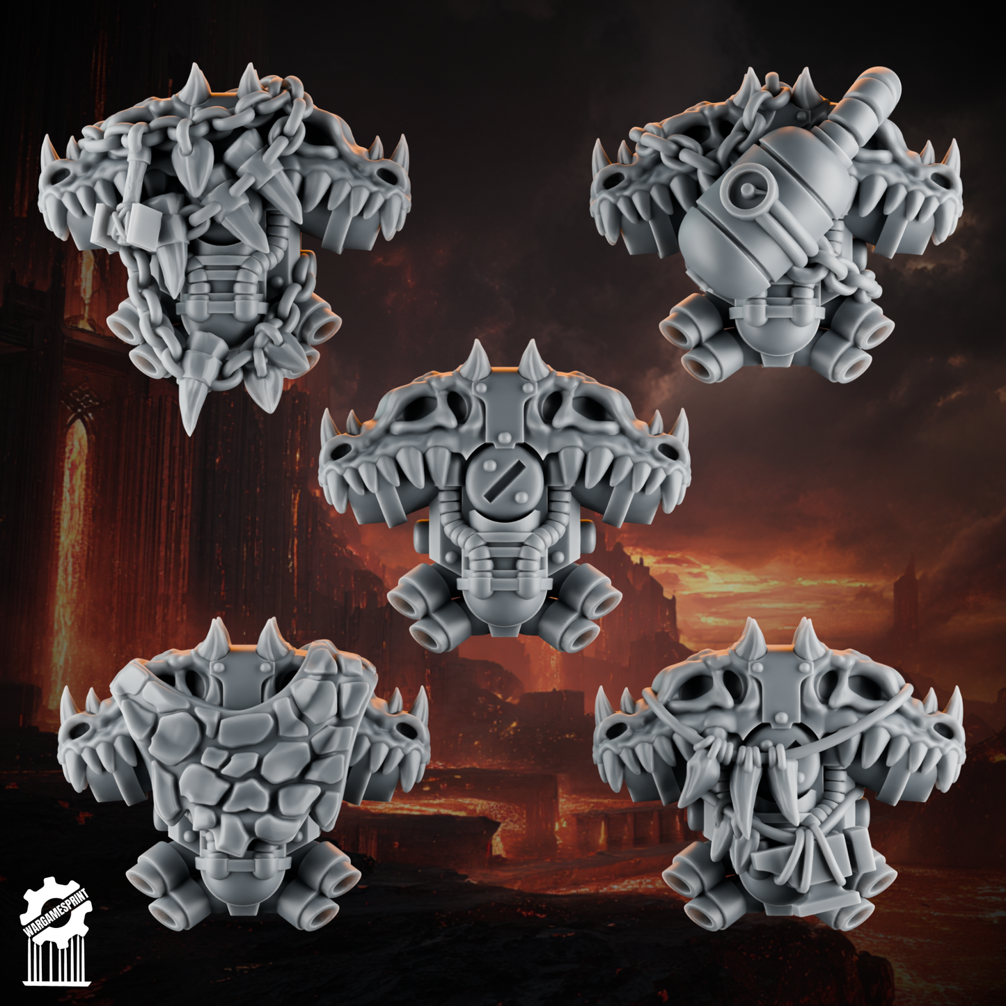 Emberforge back pack set 2 - Fire lizards [Supported]