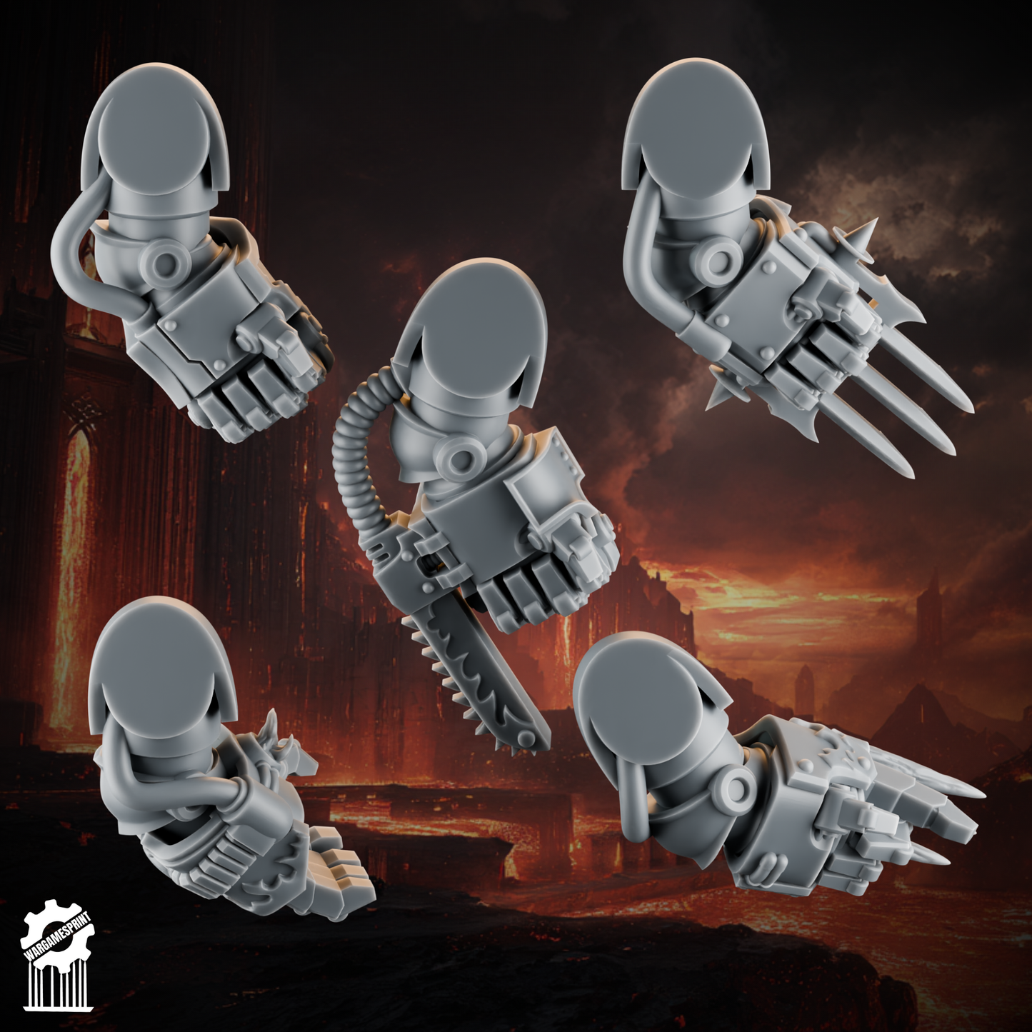 Emberforge big fist set 1 - Fire lizards [Supported]