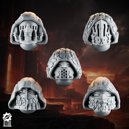 Emberforge helmets set 3 - Fire lizards [Supported]