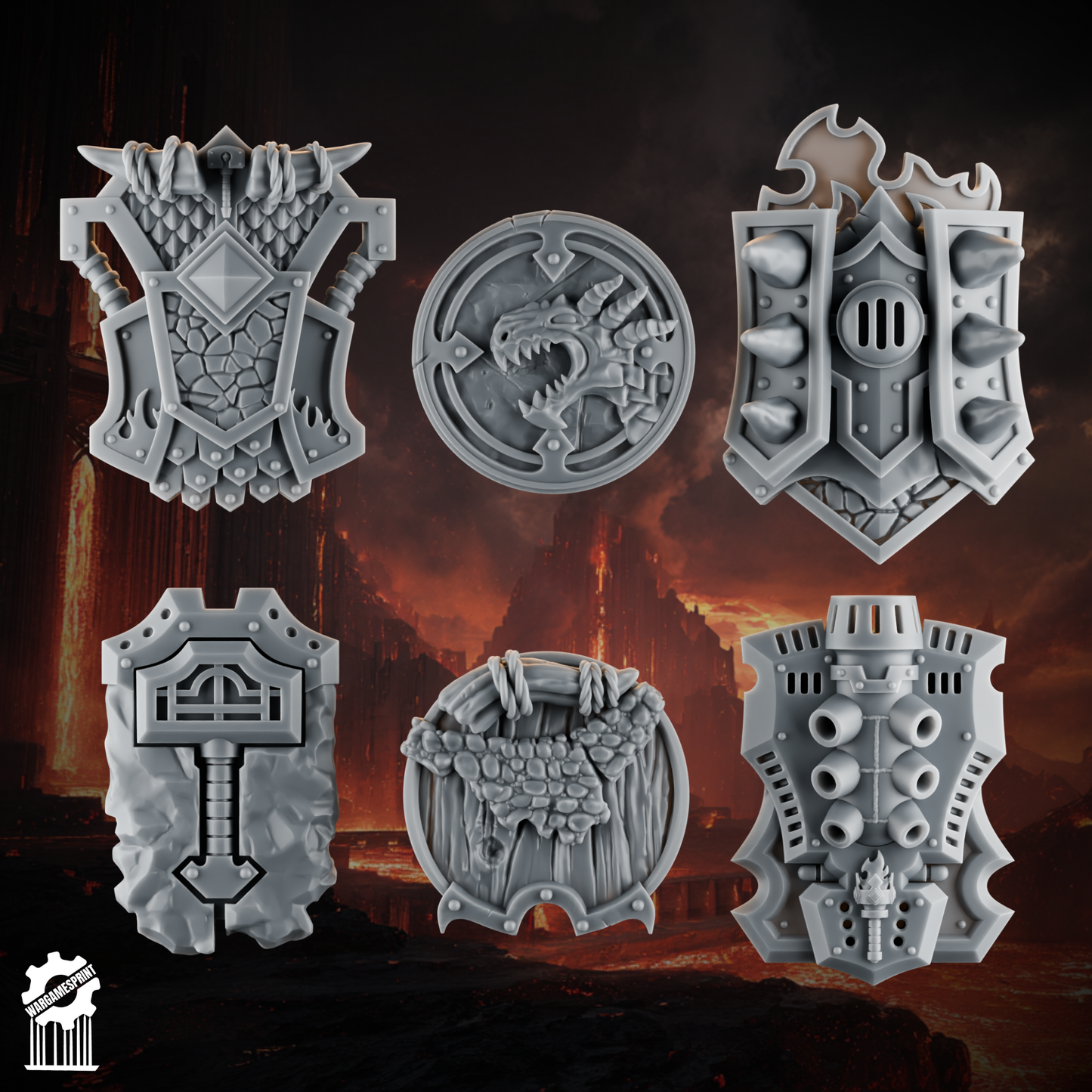 Emberforge shields - Fire lizards [Supported]