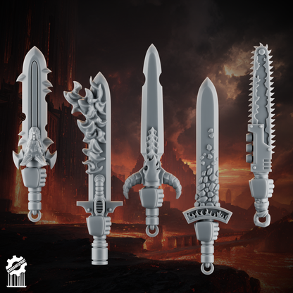 Emberforge swords set 1 - Fire lizards [Supported]