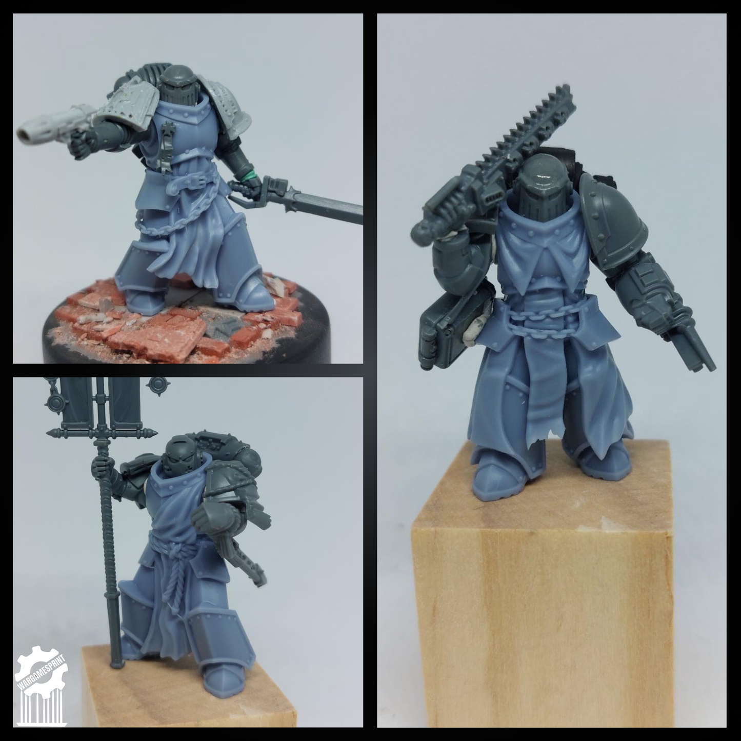 SET2 - 5 eternal Crusader Armored Bodies – Heroic 32mm Scale – Knightly Infantry Torsos [Supported]