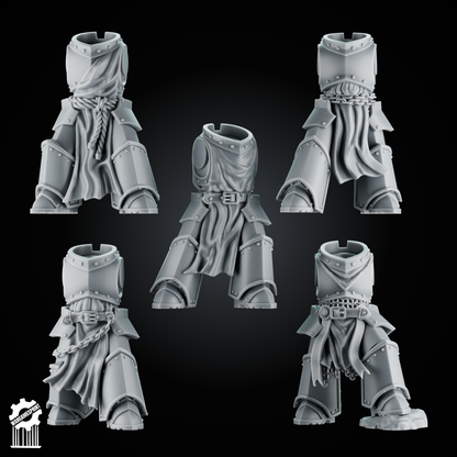 SET1 - 5 eternal Crusader Armored Bodies – Heroic 32mm Scale – Knightly Infantry Torsos [Supported]
