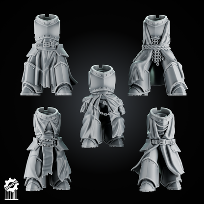 SET2 - 5 eternal Crusader Armored Bodies – Heroic 32mm Scale – Knightly Infantry Torsos [Supported]