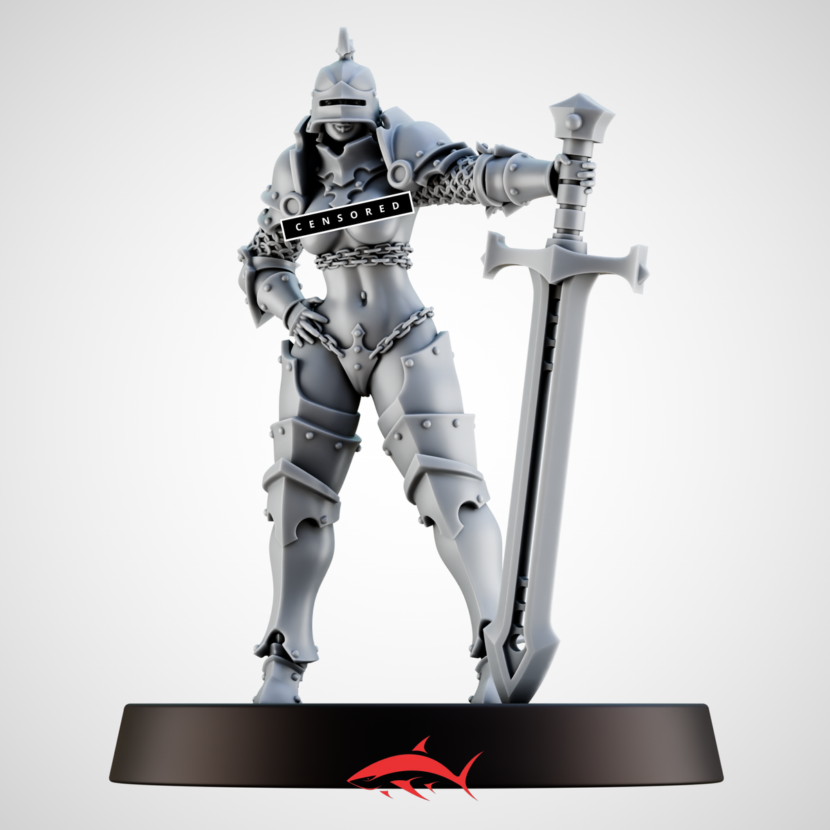Figurine de Collection female knight - Dark Fantasy / Sci-Fi | Grand Format 75mm ou 54mm disponible | Impression Résine