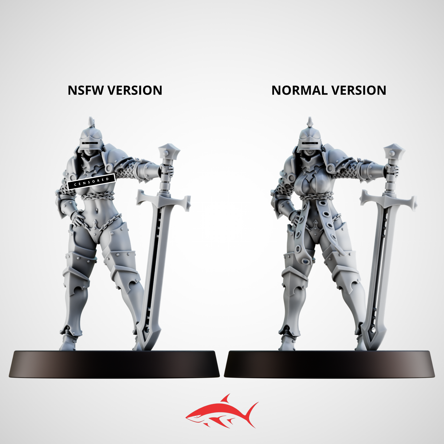 Figurine de Collection female knight - Dark Fantasy / Sci-Fi | Grand Format 75mm ou 54mm disponible | Impression Résine Premium 0.02mm