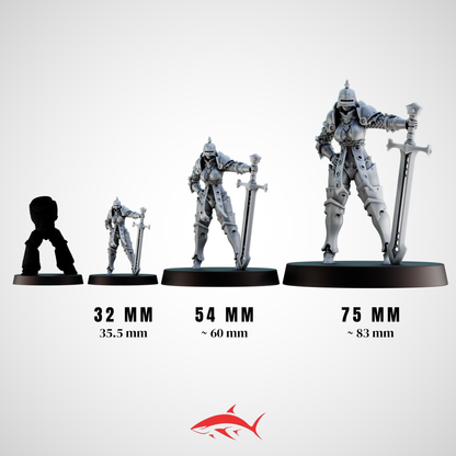 Figurine de Collection female knight - Dark Fantasy / Sci-Fi | Grand Format 75mm ou 54mm disponible | Impression Résine Premium 0.02mm