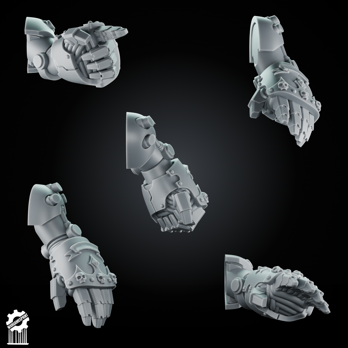 Bundle 50 Power Gauntlet Kit heavy guard + 5 Dynamic Arms – Magnetic Ready - resin bit - Sharkass