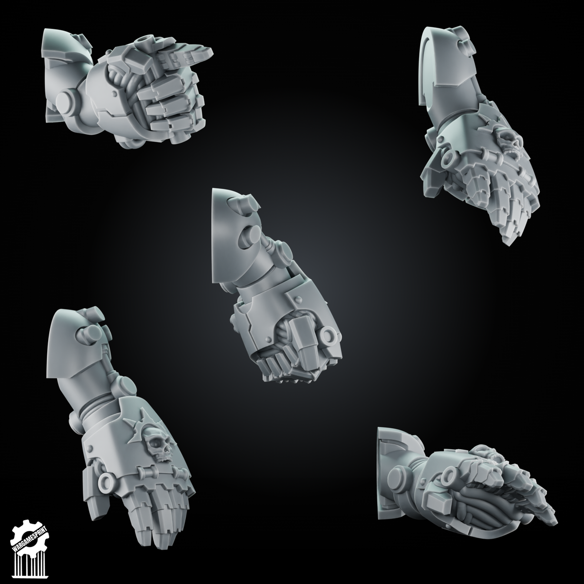 Power Gauntlet Kit set 9 heavy guard + 5 Dynamic Arms – Magnetic Ready - resin bit - Sharkass