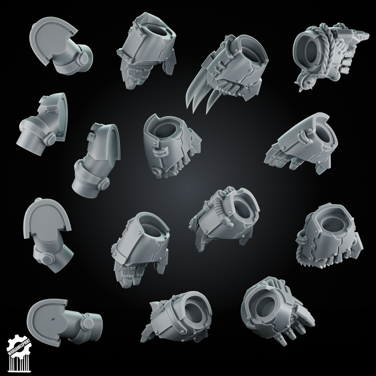 Bundle 50 Power Gauntlet Kit heavy guard + 5 Dynamic Arms – Magnetic Ready - resin bit - Sharkass