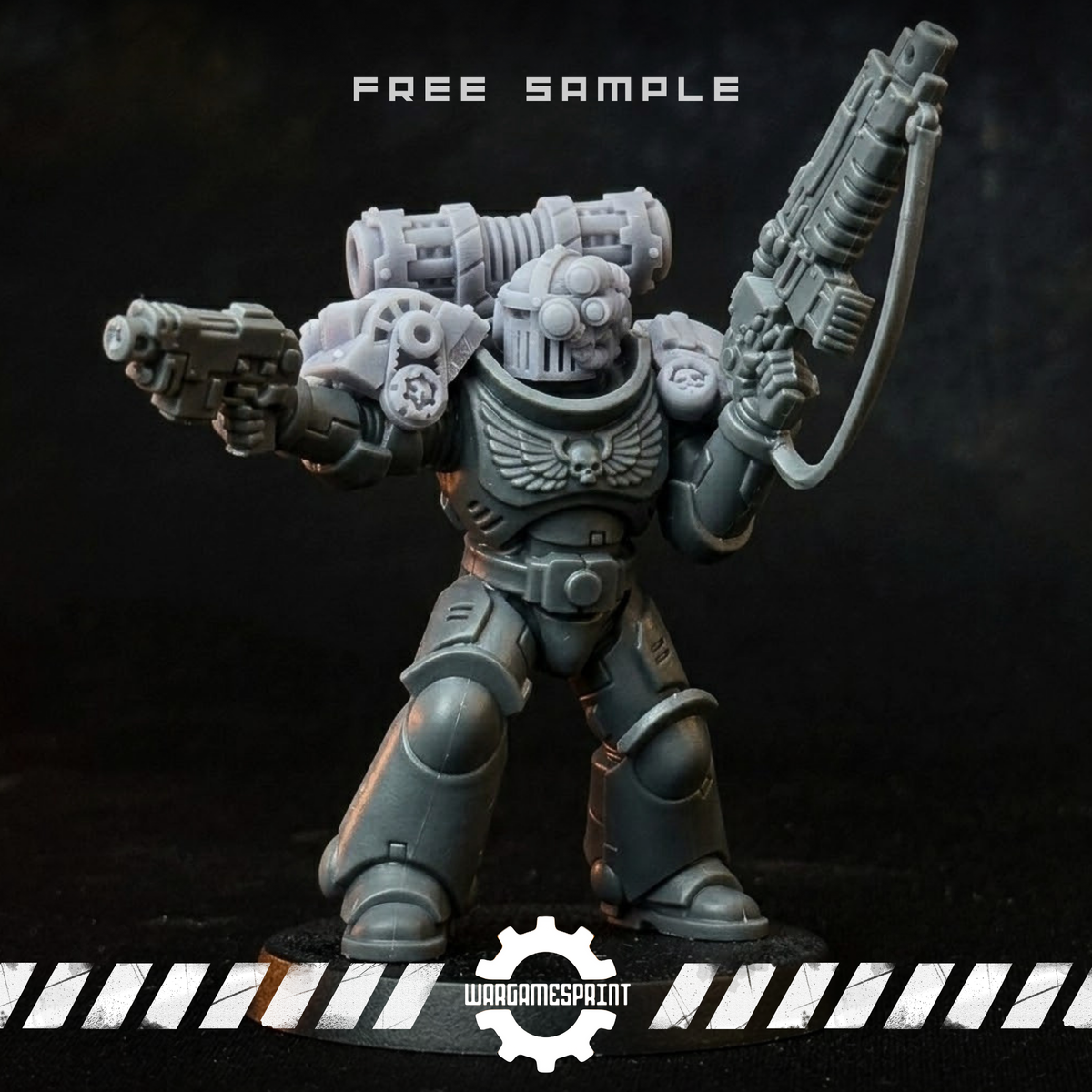 Free Bionic Legions bits built on a 32mm power armour miniature