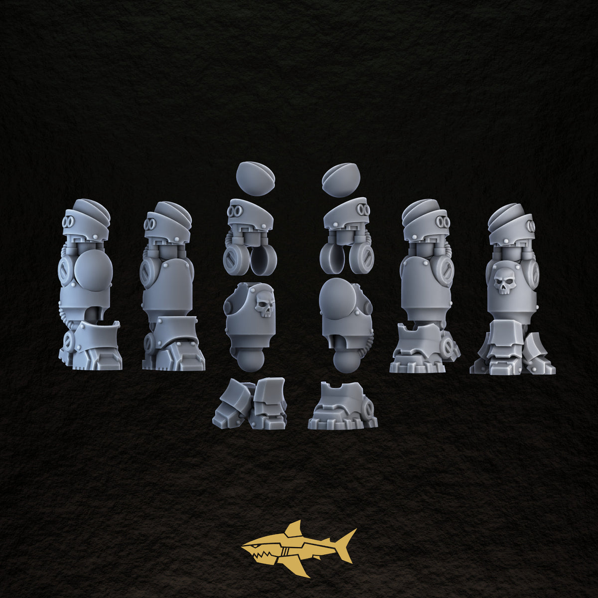 Bionic Legions Bionic Legs – articulated leg kit, 32 mm resin sci-fi bits, Sharkass