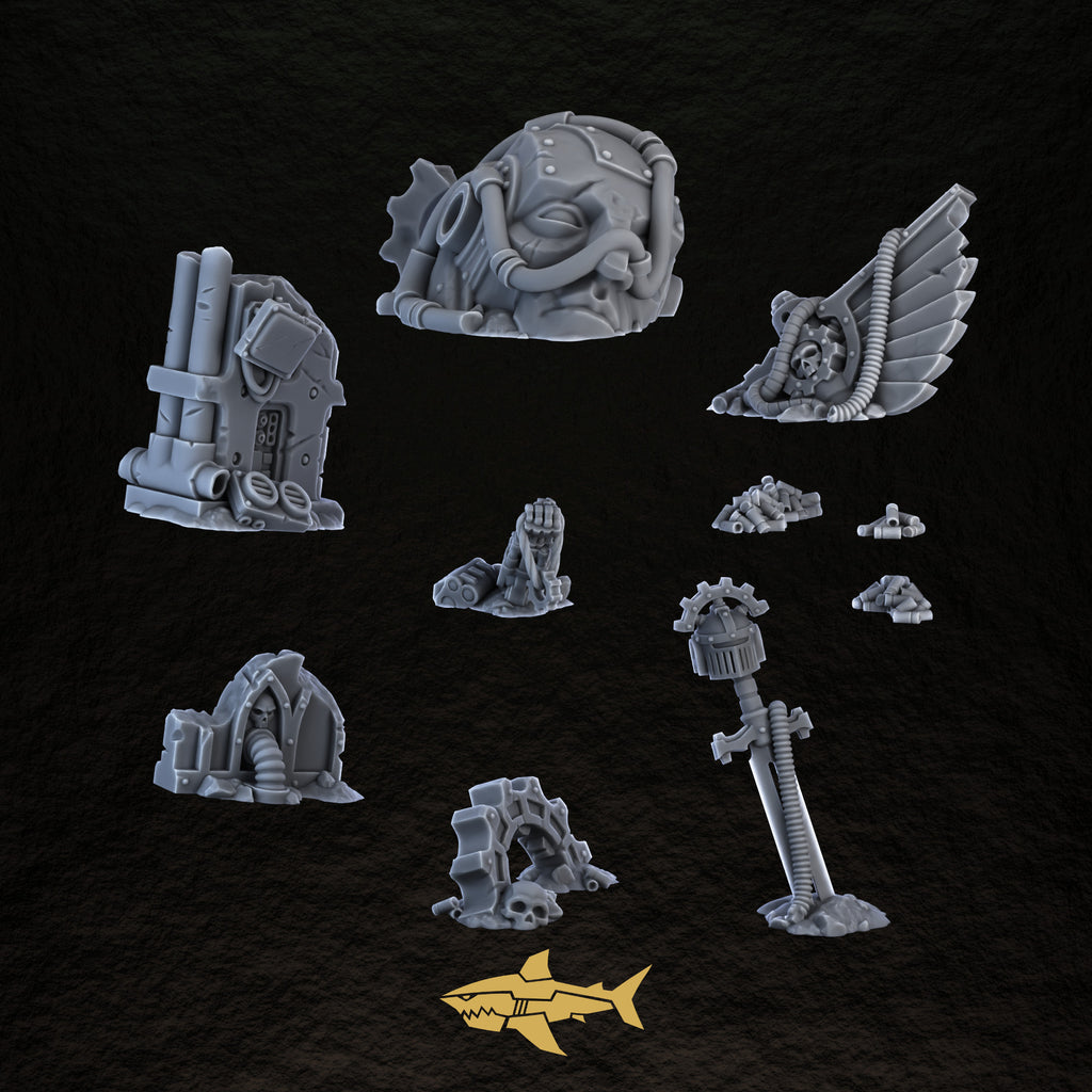 Bionic Legions Mechanical Toppers – 7 Toppers + 3 Sockets | 32mm