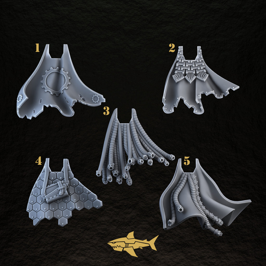 Bionic Legions Cloaks – 5 Cybernetic Cloaks | 32mm