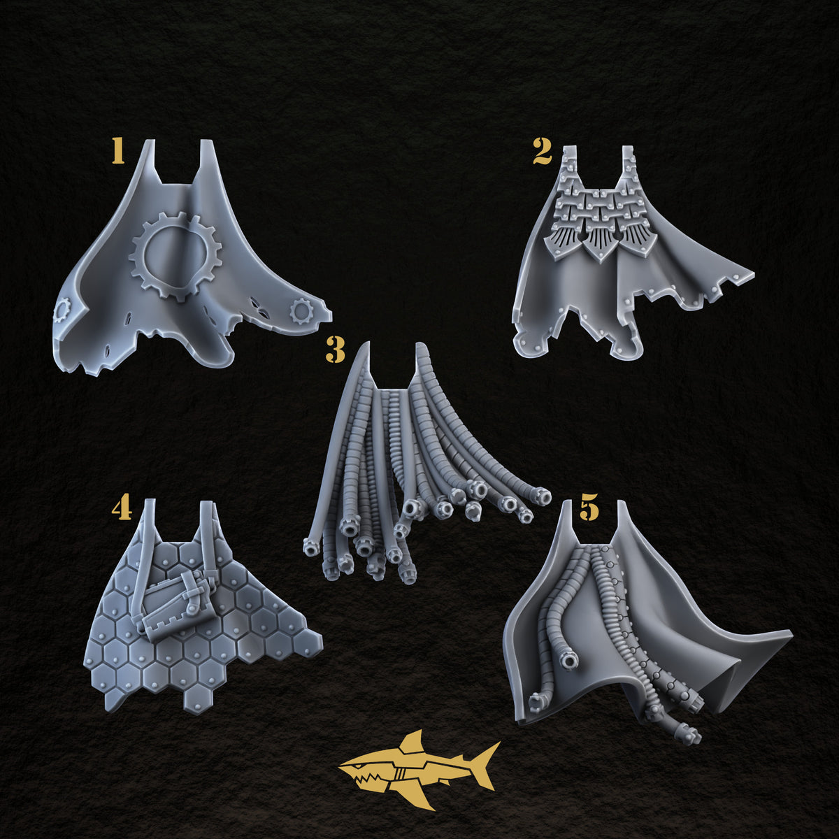 Bionic Legions Cloaks – 5 Cybernetic Cloaks | 32mm