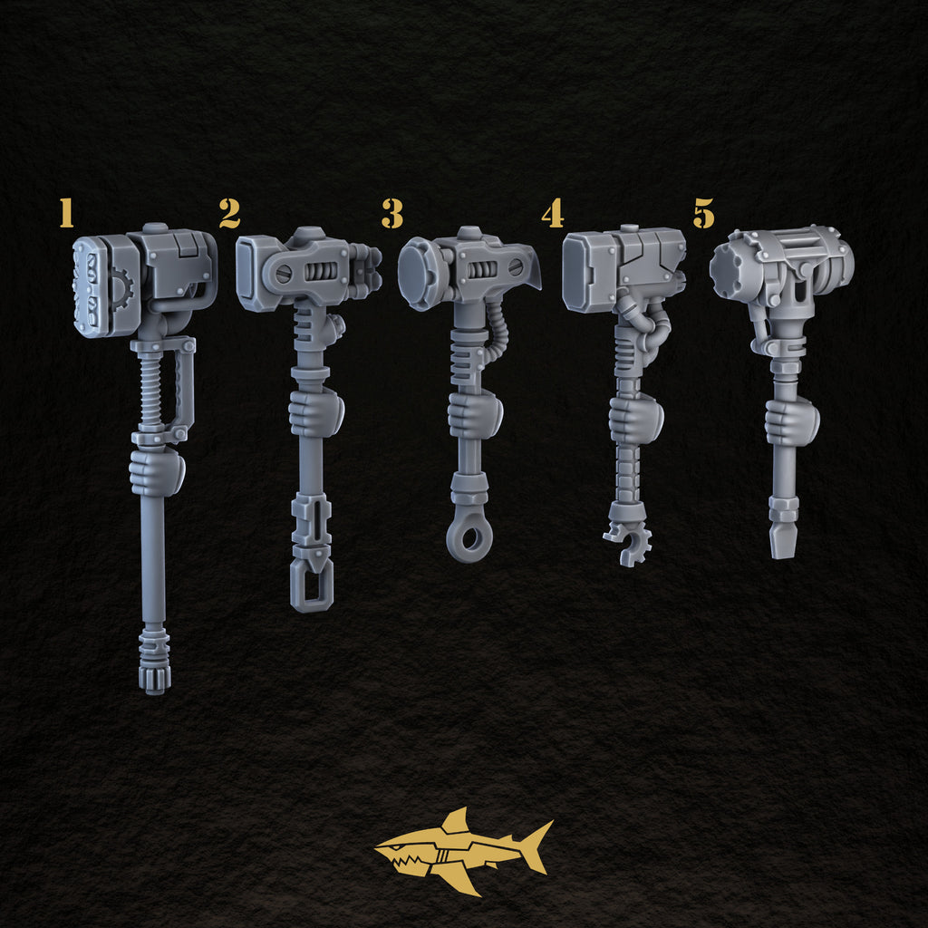Bionic Legions Hammers ×5 – 5 Cybernetic Power Hammers | 32mm