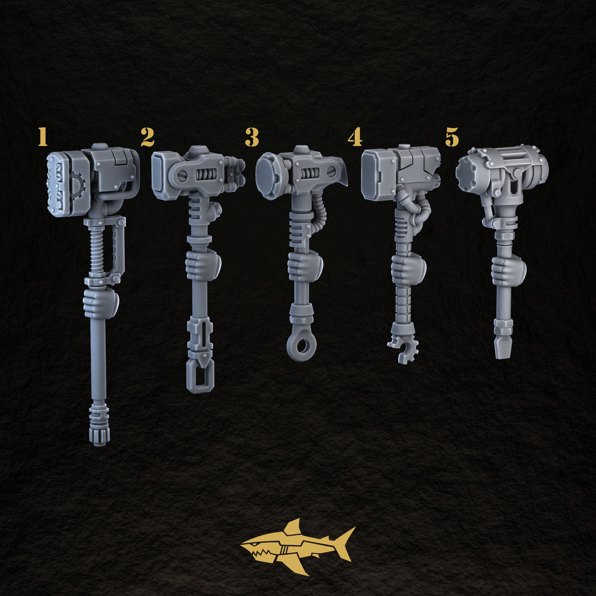 Bionic Legions Hammers ×5 – 5 Cybernetic Power Hammers | 32mm