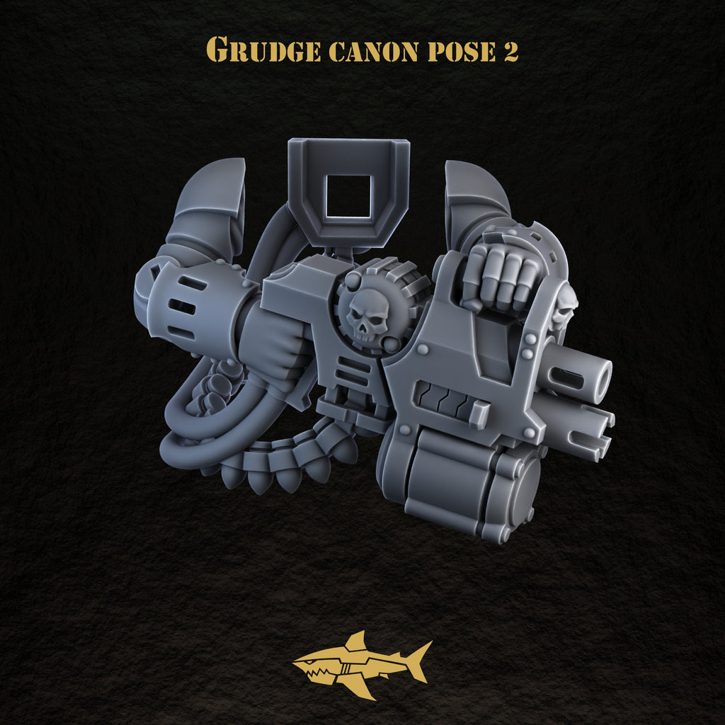Bionic Legions mechanical ranged weapons – grudge cannon — pose 2 | 32mm