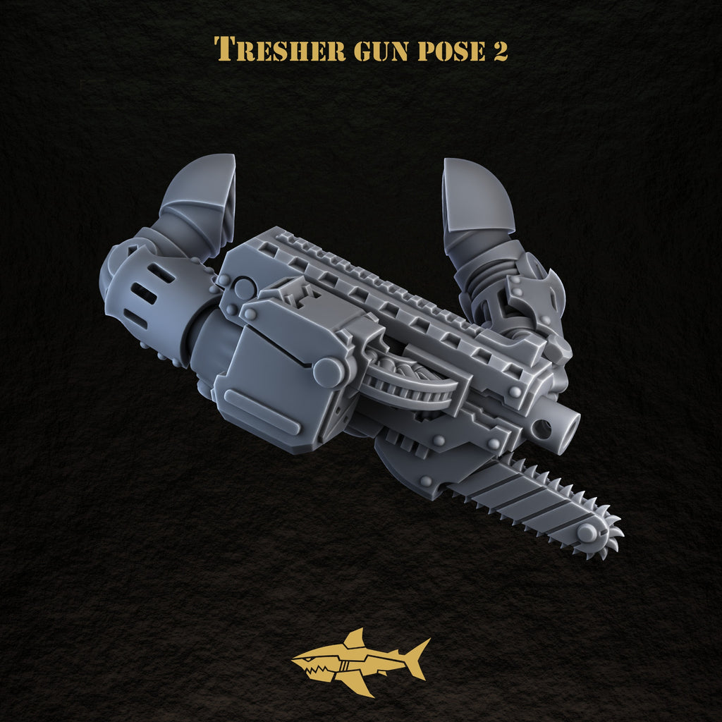 Bionic Legions mechanical ranged weapons – thresher gun — pose 2 | 32mm