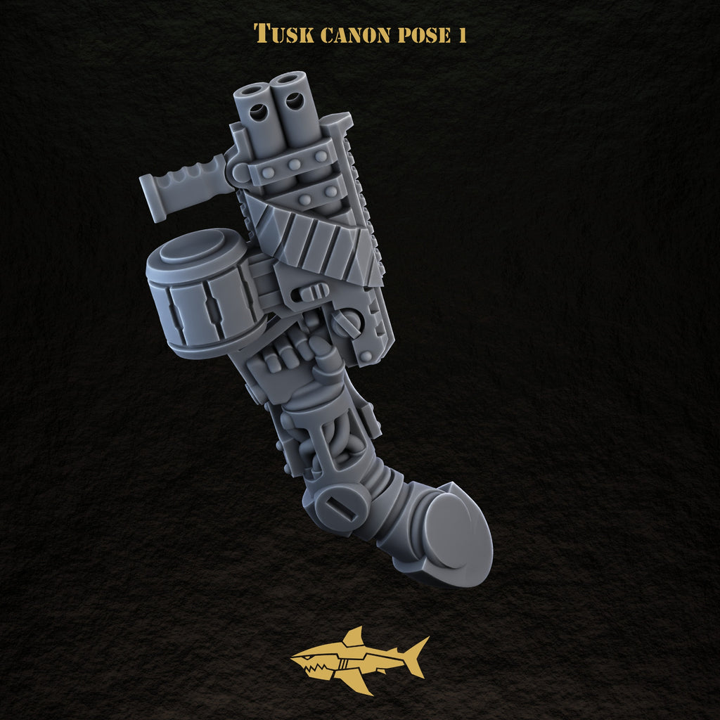 Bionic Legions mechanical ranged weapons – tusk cannon — pose 1 | 32mm