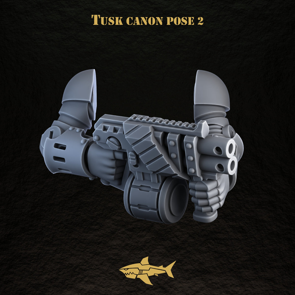 Bionic Legions mechanical ranged weapons – tusk cannon — pose 2 | 32mm